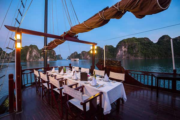  - Day 1: Hanoi, Bai Tu Long, Hon Co Island - Bai Tu Long Bay - Vietnam Cruises - Dinner 