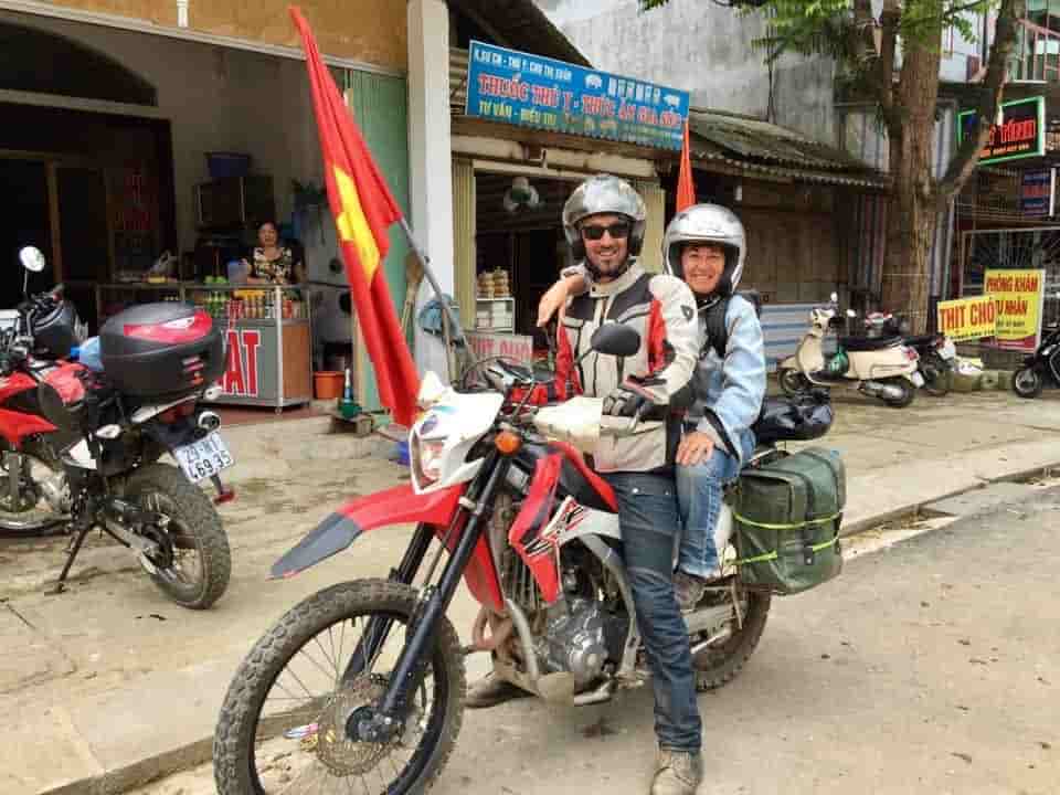 Along the border lines on motorbike
